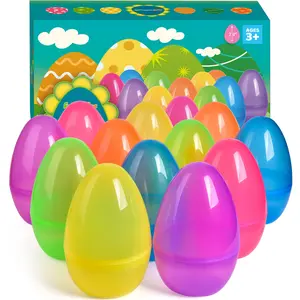 12PCS 7.9In Jumbo Fillable Easter Eggs Set for Kids Easter Egg Hunting