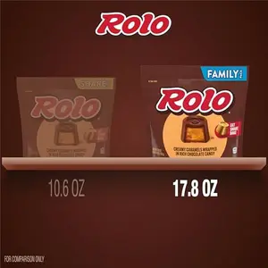 ROLO Rich Chocolate Caramels Candy Family Pack, 17.8 oz