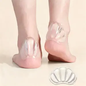 2pcs Fan Shaped Shock Absorbing Anti Slip Self Adhesive Heel Protector for High Heels Sneakers Anti Blister Shoes Inner Lining Repair Patch Shell Style for Women Shoes Unisex