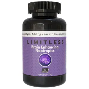 LIMITLESS Brain Enhancing Nootropics 90 Capsules - Boost Focus, Memory & Cognitive Function