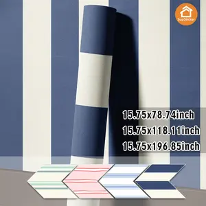 Deep Vertical Striped Decorative Wallpaper, Self-Adhesive Easy Peel & Stick, Multi Size Color Customizable, Home Decor Wall Covering, Peel And Stick Wallpaper Designs
