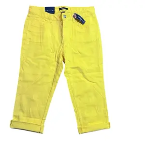 Chaps Slim Fitting Yellow Capri Jeans Size 6 - Stylish Comfortable Women's Fashion