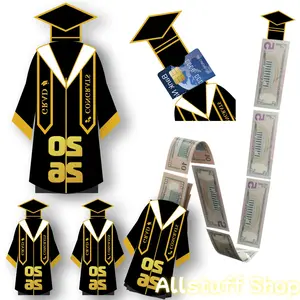 Gift for Her/Him 2026 Graduation Money Box with Grad Gown - Suitable for High School & College Graduates, DIY Paper Cash Gift Holder for Parties, Capable of Holding Cash, Cards, Decorations - Themed for Diploma Display
