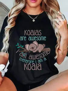 100% Cotton Unisex Koala Shirt Men Women Koala Lover Gift Koalabear T-Shirt Casual Top