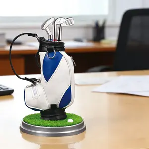 Golf Pen Holder + 3-Pen Set Creative Design Brightens Your Office Desk Perfect Holiday Gift for Office Workers and Gift-Givers