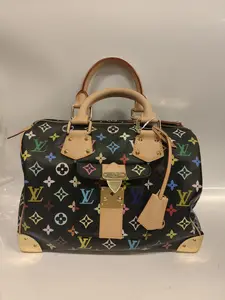 Pre-owned Louis Vuitton CANVAS Top Handle Bag x Takashi Murakami Monogram black Multicolor Speedy 30 XP01948 [BF 12Z]