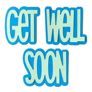 Crafts & Sewing The Stamps of Life Get Well Soon Slimline Words Die Set