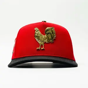 Hat Gold Rooster Red El Del Palenque