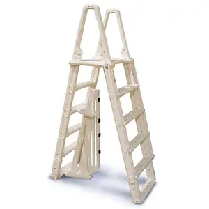 212 MAIN Confer Plastics 7100X Evolution A-Frame Ladder, A-Frame Shape Design, Secure Climbing for Sports & Outdoor Aquatic Fitness Activities