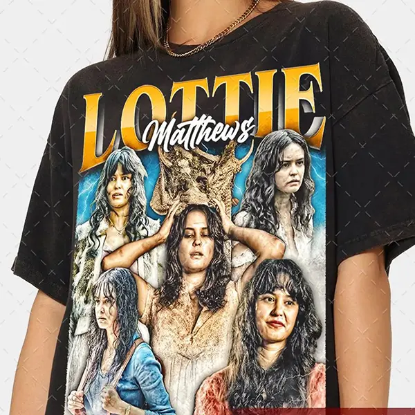 Women's Black Cotton Oversized Yellowjackets Lottie Matthews T-Shirt - Flattering Fit, Lady's Tv Show Season 3 Inspired Top