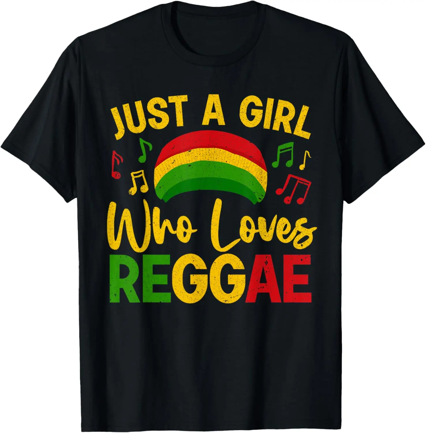 Cool Reggae For Girls Women Rasta Jamaican Music Shortsleeve Cotton T-Shirt