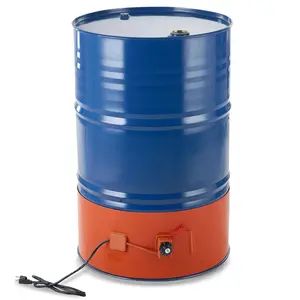 fathersdaygift  VEVOR Metal Drum Heater, 1200 Watt 10 inch Width, Pail Heating Band for 55 Gallon Barrel, 86-302 Adjustable Thermostat, High Efficiency Silicone Grease Keg Heater, FCC Listed Orange