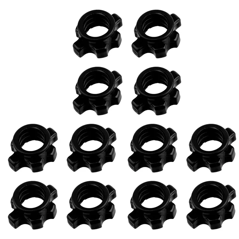 12 Pcs Plastic Dumbbell Bar Nuts - Durable and Safe, Easy-to-Install Spin Clamps, Fine Workmanship, Multi-Use for Fixing Dumbbells, Barbells, Fixing Bars, Car & Motorcycle Exterior Decor Accessories