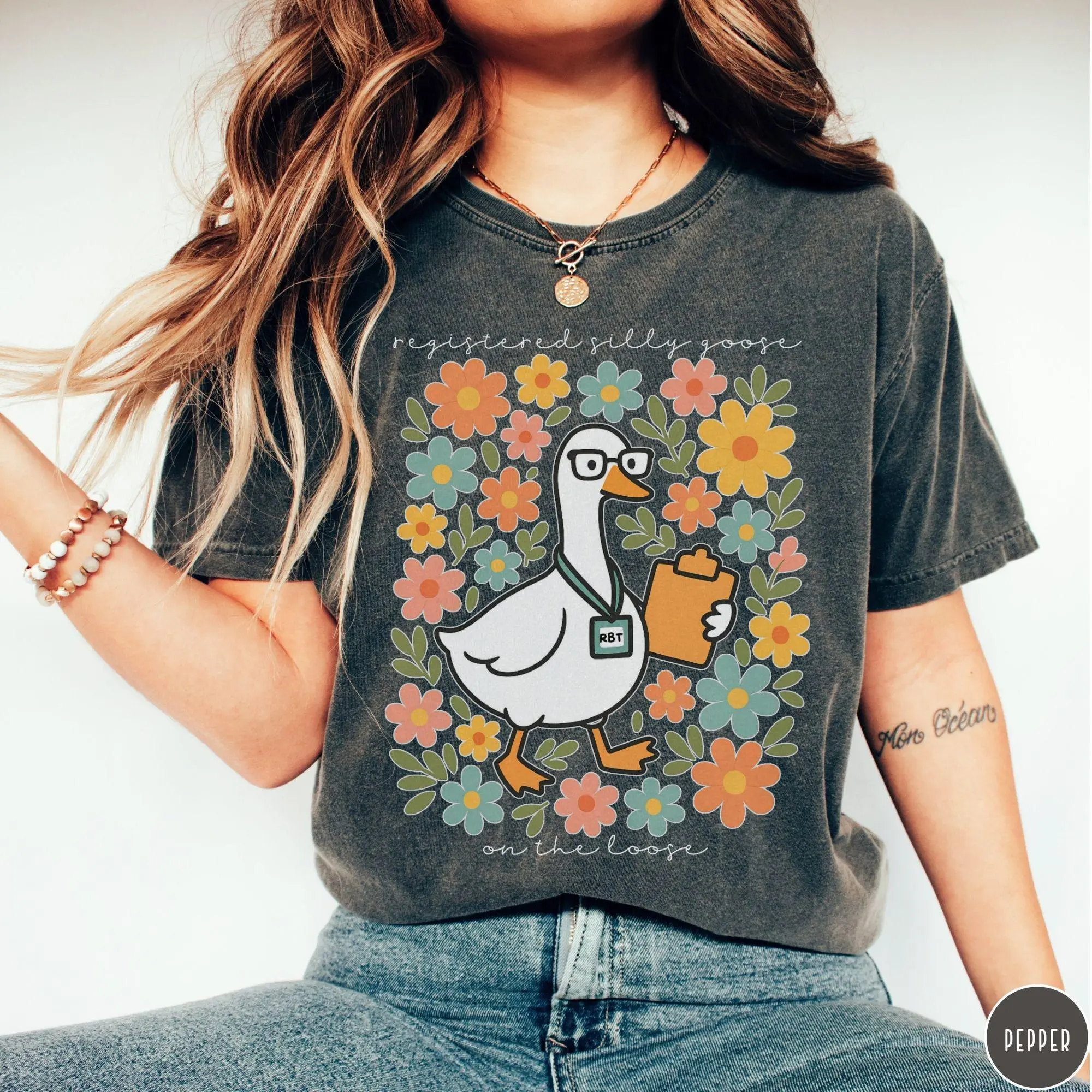 Silly Goose Behavior Technician Shirt Comfort Colors, ABA Therapist tee, Behavior Specialist Shirt, Graduation Gift Cotton Fit Knit Light