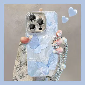 Cute Butterfly Pattern Phone Case, TPU Soft Silicone,Fully Protected and Fall Proof For iPhone16 15 14 13 12 11 X 16pro Max,Women Girls Gifts