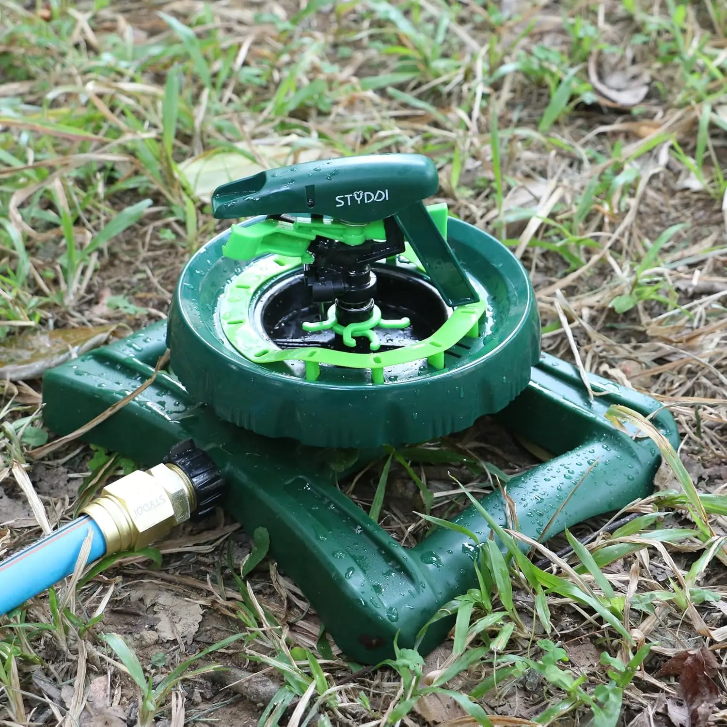 STYDDI Pattern Impulse Sprinkler for Medium to Large Yards, Customizable Watering Pulsating Sprinklers for Yard, Lawn Impulse Sprinkler for Irregular Shapes, Covers up to 5,800 Sq. Ft