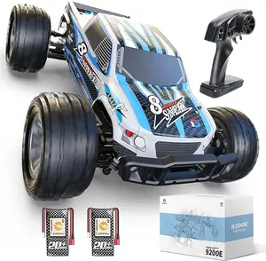 DEERC 1:10 Scale Large Hobby RC Cars, 48 KM/H Fast High Speed Remote Control Car, 4WD 2.4GHz Off Road Monster RC Truckk 2 Rechargeable Batteries