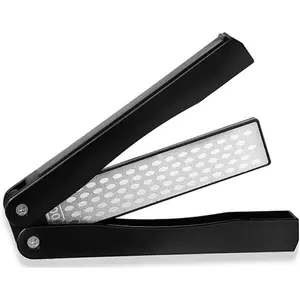 sharpener #400/600 Pocket Sharpening Stone Double Sides Folding Portable Black - 1 count