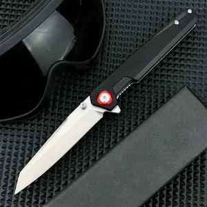 New Durable Folding Knife, 440b Blade, G10 Handle, Outdoor Daily Portable Tool, Camping Fishing Multifunctional Pocket Knife, Survival Gear, Folding Pocket Knives