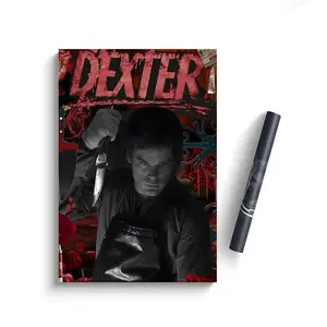 D-Dexter Morgan Poster Self-Adhesive Waterproof Art Sticker, Aesthetic Minimalist Wall Poster for Coffee Shop, Bar & Home Room Decor