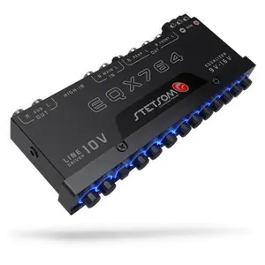 Stetsom EQX764 7-Band Graphic Equalizer for Car Audio - Automotive Car Electronics, Stereo Equalizers with Modern Blue LED Lighting