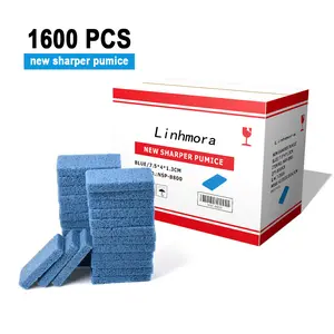 Linhmora 1600 PCS New Sharper Pumice Foot Pads - Salon-Strength Callus Removers for Cracked Heels, Bulk Pedicure Exfoliators (USA Stock)