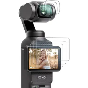 Lens Screen Protector for DJI Osmo Pocket 4/3 / Xtra Muse (6 Pack), Pocket4 Accessories Tempered Glass Screen Protector OLED Display, Full Protection, Ultra HD, 9H Hardness, Scratch Resistant