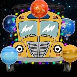 Halloween School Bus Trunk or Treat Car Decoration Kit, Trunk or Treat Kit for Car SUV, Outdoor Halloween Garage Door Decorations