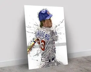 Ryne Sandberg Poster, Chicago Cubs, Poster Print Unframed, Wall Art Print, Kids Decor, Man Cave Gift, Sports Art