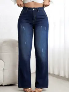 Women's versatile mid waist denim stretch wide leg jeans,simple style multi-pocket denim trousers for women,YL02classic women's pants, daily urban fashion wear