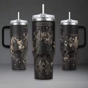 Sleep Token Band Tumbler, Take Me Back To Eden 40oz Cup with Handle, Vessel Ritual 20oz Stainless Steel Travel Mug, Alt Metal Fan Gift, Sleep Token Inspired Insulated Tumbler