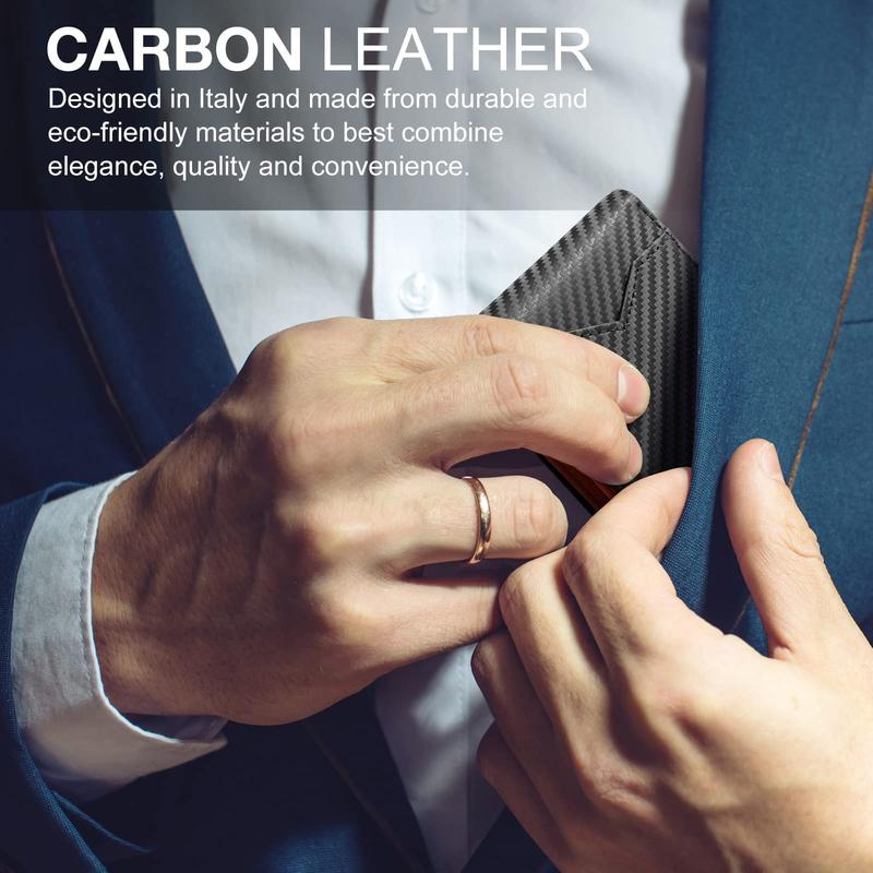 VTLASK Men's Slim Wallet with RFID Blocking Men gifts Holidays Best Gift Ideas