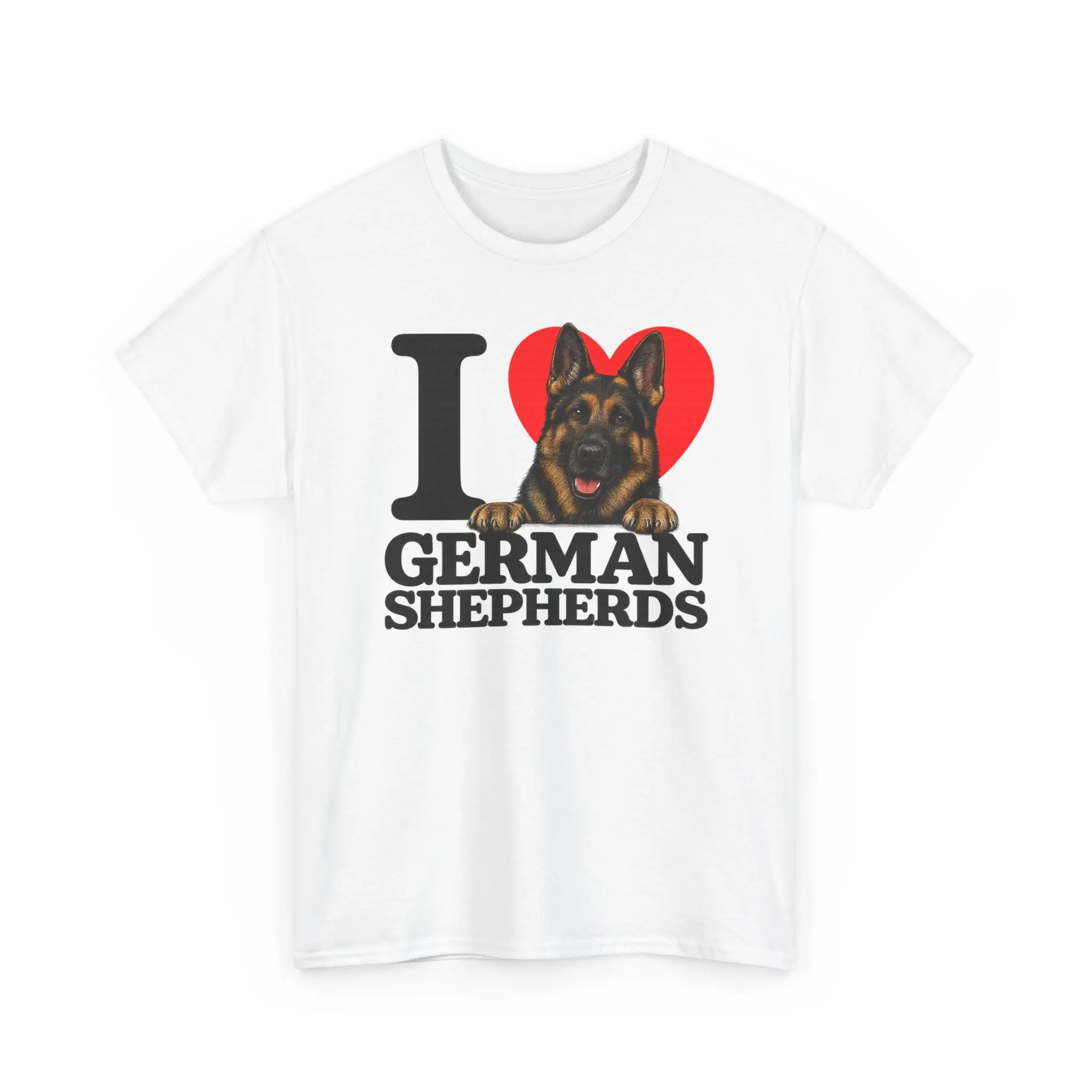 I Love German Shepherds T-Shirt | German Shepherd Dog Graphic Tee | Dog Lover Gift