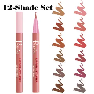 Lip Liner Set – 12 Pcs Precision Lip Liner,Waterproof, No-Bleed Design,Creates Perfect Nude Lip Contour,Smooth Glide & Easy Control,Date Night Makeup Essential
