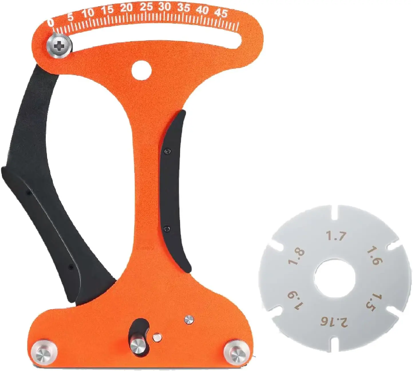 Spoke Tension Meter - Aluminum Alloy Wheel Repair Tool Road Bike Tensiometer Wire Tension Adjustment Tool for Measuring Bicycle Wheel Spokes Voltage Value (orange)
