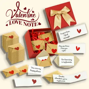 60 DIY Love Notes For Him Her - Personalized Anniversary Handmade Card Long Distance Relationship Gifts For Boyfriend Girlfriend, Cute Couple Gifts For Valentines, Birthday, Mini Envelope Lunch Notes For Husband Wife