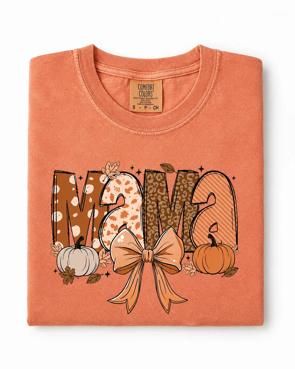 Comfort Colors Fall Mama T-Shirt, Pumpkin Season Mom Tee, Funny Fall Mama TShirts, Thanksgiving Mama T-Shirt, Women's Thanksgiving Tees Gift For Women, Cotton Fablic