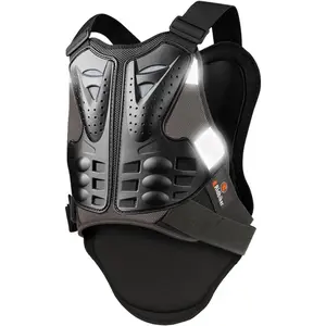 Dirt Bike Chest Protector Motocross Body Armor Vest Motorcycle Gear for Men Off-Road Racing Reflective Vest Black X-Large