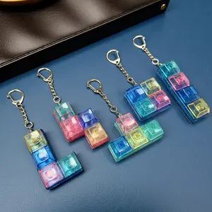 1pcs Four-Key Finger Press Keyboard Keychain, Stress Relief Clicker, Compact and Reusable, Easy to Use, Perfect for Daily Carry