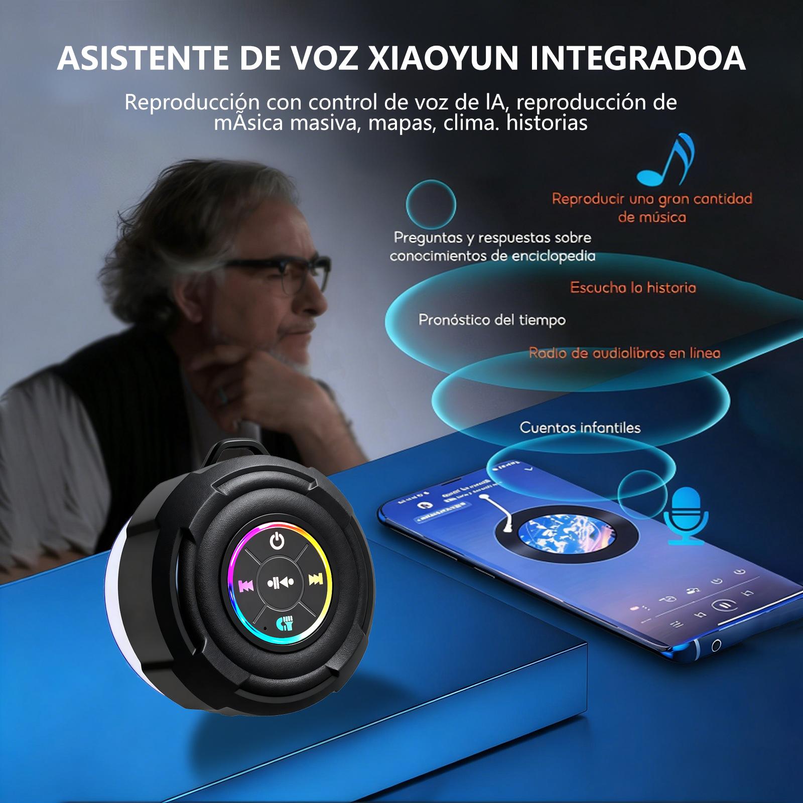 Portable bathroom speaker, 24-hour long battery life, bathroom audio system, dynamic RGB lighting, Bluetooth speaker, suitable for bathroom activities with children, travel, family entertainment, and gaming. High dynamic range。