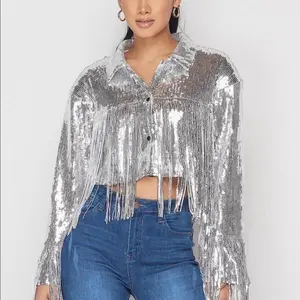 Silver Short Fringe Jacket