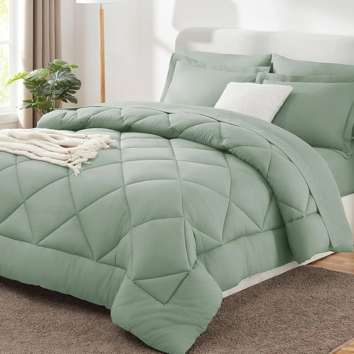 Quilt & Pillowcase Set, Including 1 Count Quilt & Pillowcase, Soft Comfortable Breathable Warm Bedding Set for Home Bedroom, Puffed Quilt, Breathable Duvet Set, Comfy Bedding Sets