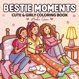 Bestie Moments: Coloring Book for Adults and Teens Featuring Cute & Girly Scenes for Relaxation
