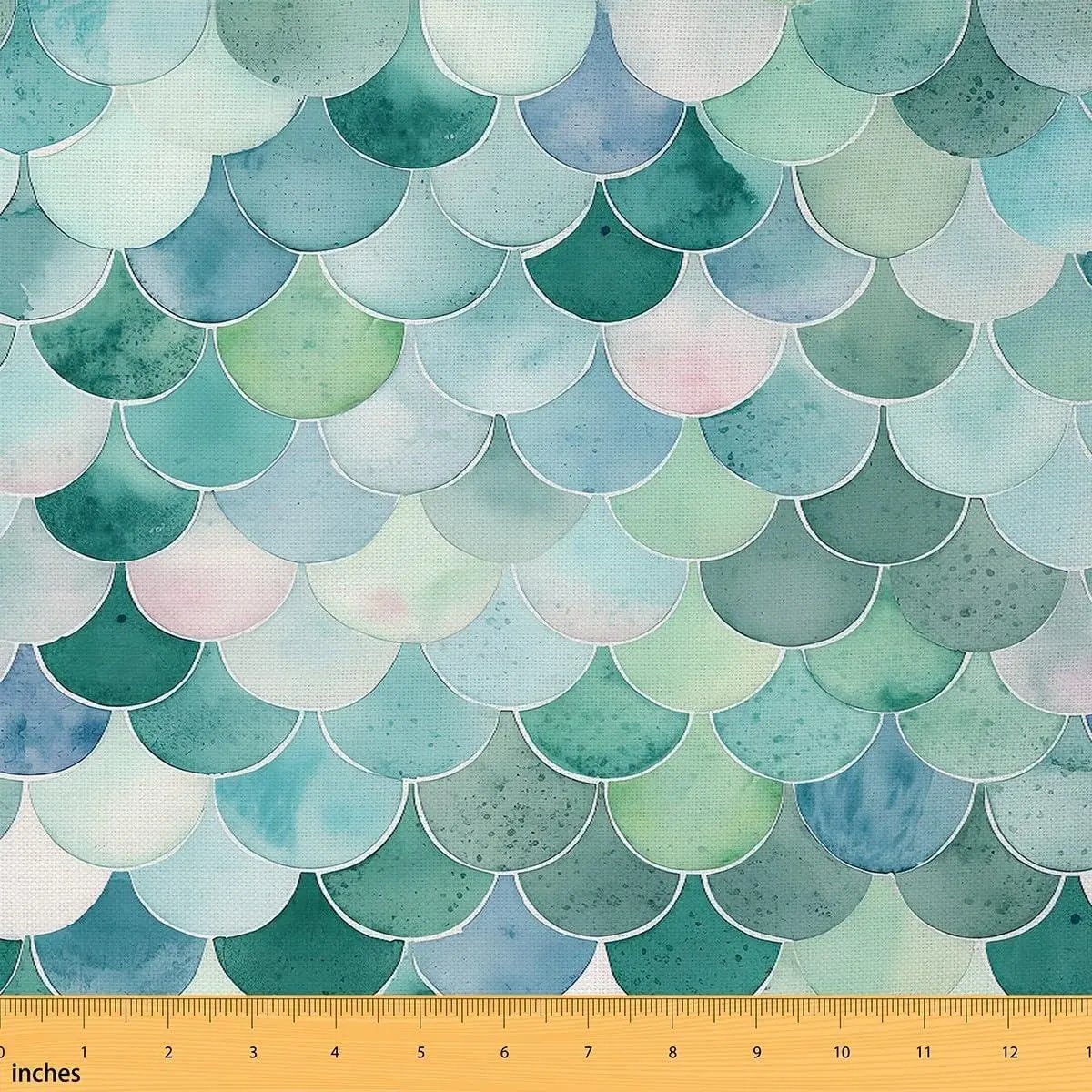 Fish Scale Fabric Modern Art Upholstery Fabric Chairs Room Decor Fabric Light Teal Reupholstery Fabric Decor Soft Flannel