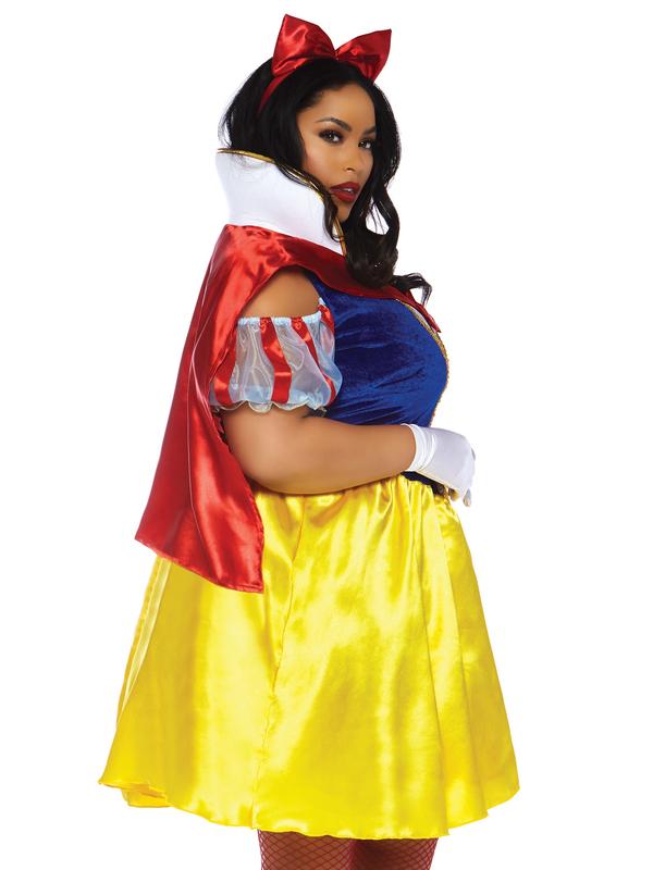 Plus Fairy Tale Snow White Plus Halloween Costume plussize Dress Fitted
