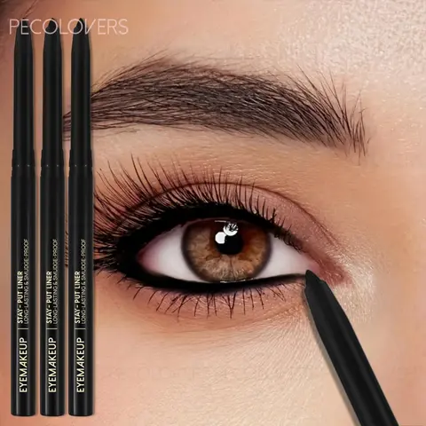1 Pc Balck Eye Pencil, Natural Enlarge Your Eyes, Long-lasting & Matte Texture & Create Perfect Eyeliner, Longwear Eye Liner, Eyeliner Makeup, Eye Makeup Products, for All Skin Types, Easy To Use, Waterproof Eyeliner Pencil