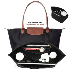 Felt Insert Bag Fits For  Handbag Liner Bag Felt Cloth Makeup Bag Support Travel Portable Insert Purse