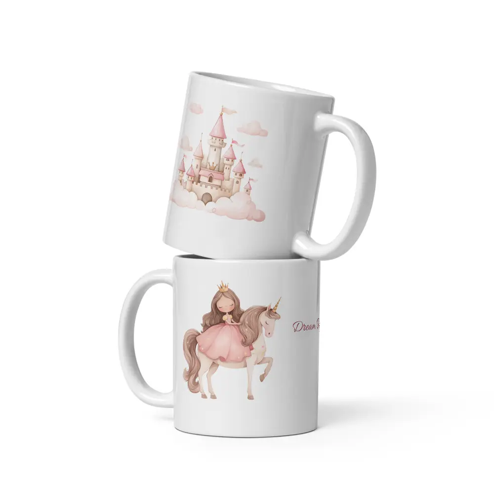 Princess Unicorn Mug | Dream Big Princess Cup | Cute Gift for Girls | Kids Mug | Cute Girl Gift | Fairy Tale Coffee Mug