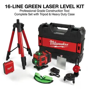 Milwaukee - horizontal and vertical cross kit 360  level with tripod 16 lines laser