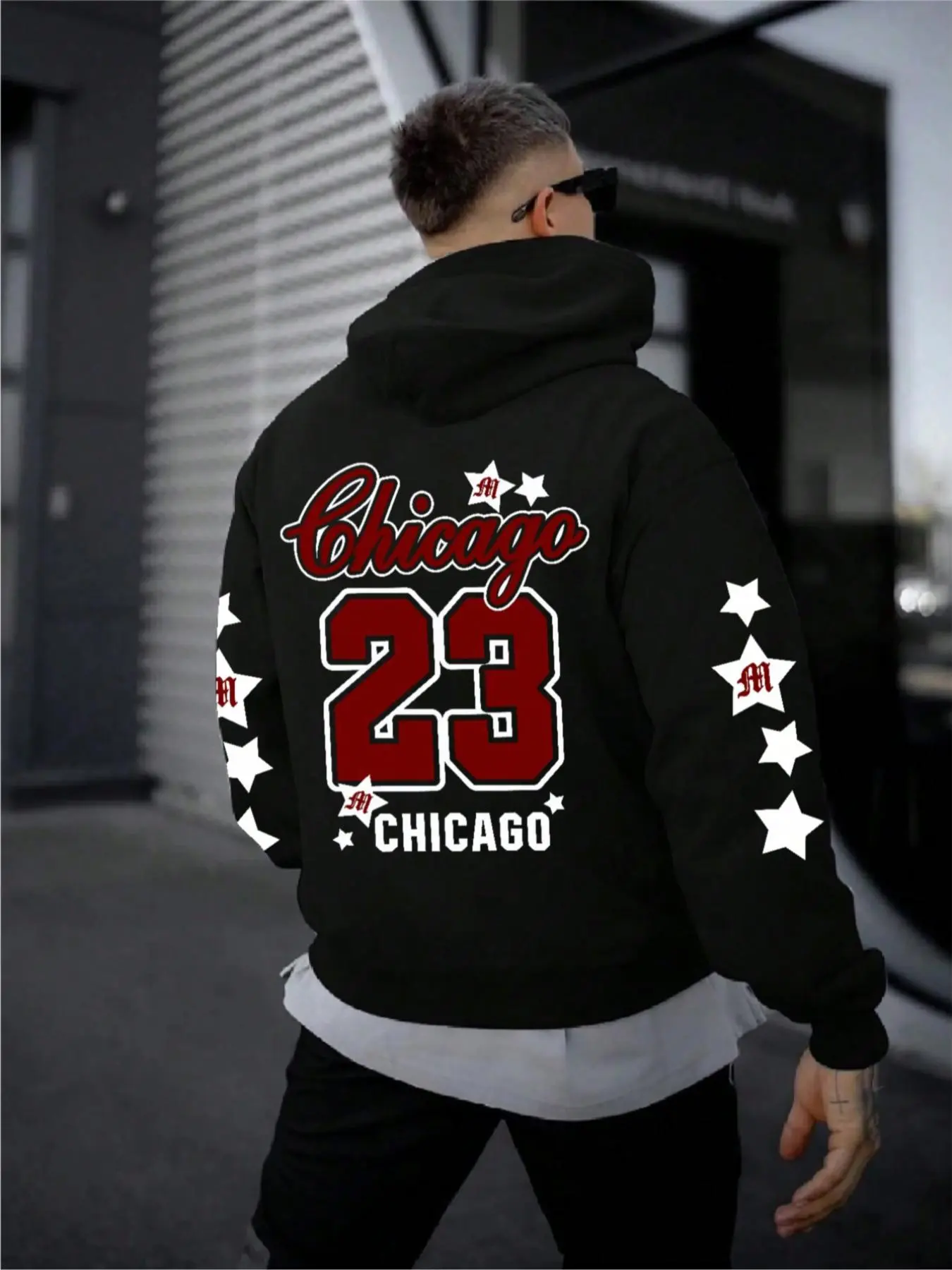 【Plus Size】 Letter & Number Print Pocket Hoodie, Casual Regular Fit Long Sleeve Hooded Sweatshirt for Fall & Winter, Men's Plus Size Clothes for Daily Wear, Tops, Graphic Print Hoodie, Hoodie Clothing Tops